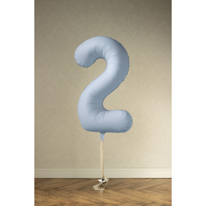 Palloncino Numero Azzurro Chiaro Opaco