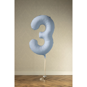 Palloncino Numero Azzurro Chiaro Opaco