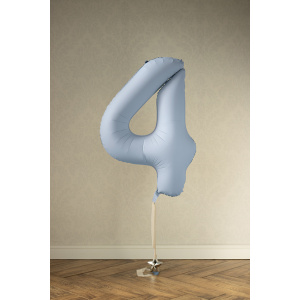 Palloncino Numero Azzurro Chiaro Opaco