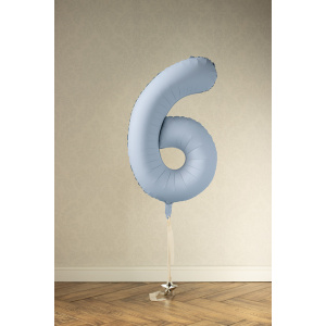 Palloncino Numero Azzurro Chiaro Opaco