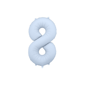 Palloncino Numero Azzurro Chiaro Opaco