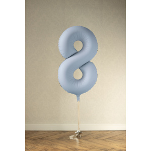 Palloncino Numero Azzurro Chiaro Opaco