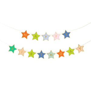 Ghirlanda Happy Birthday Stelle