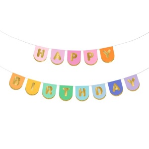 Ghirlanda Happy Birthday Colorata