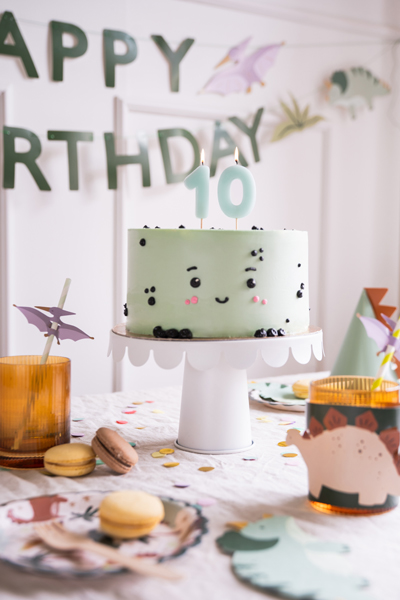 Candelina di compleanno verde menta