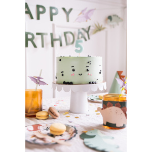 Candelina di compleanno verde menta