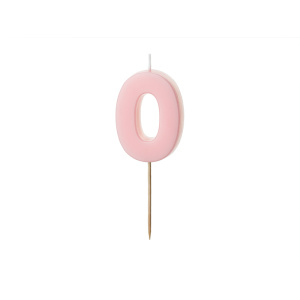 Candelina di compleanno rosa chiaro