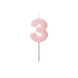 Candelina di compleanno rosa chiaro