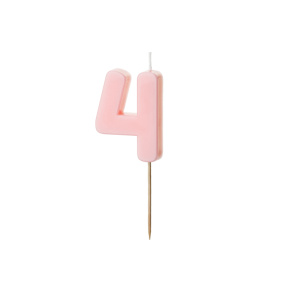 Candelina di compleanno rosa chiaro