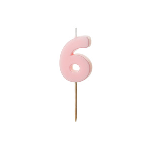 Candelina di compleanno rosa chiaro