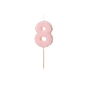 Candelina di compleanno rosa chiaro