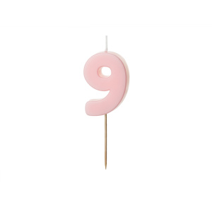 Candelina di compleanno rosa chiaro