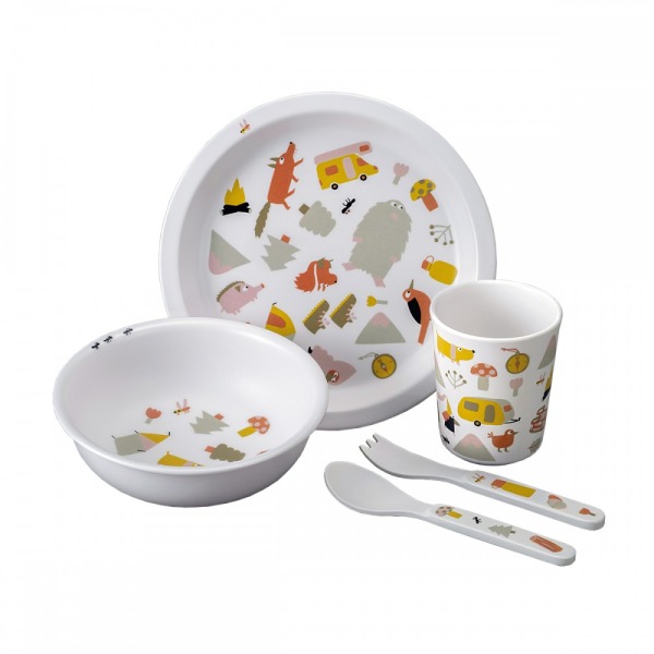 Set pappa 5 pezzi in melamina