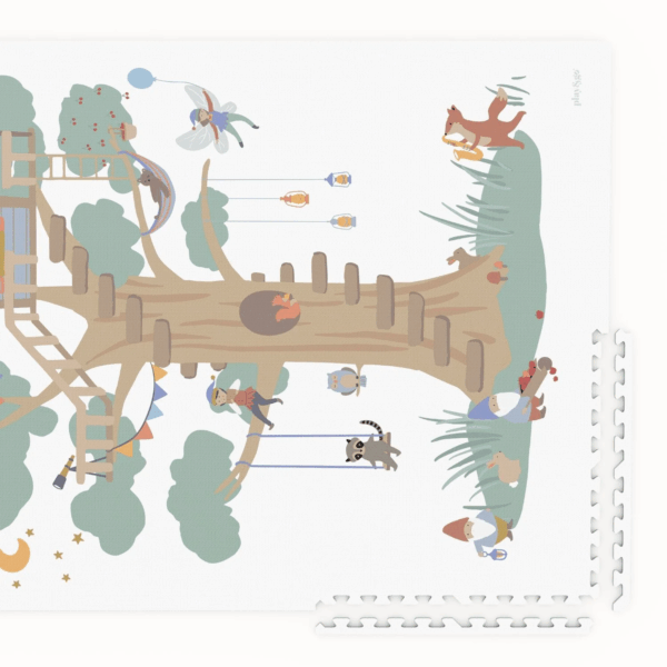 Tappetino in schiuma, casetta e scatola – Treehouse