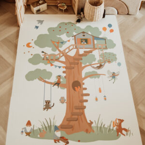 Tappetino in schiuma, casetta e scatola – Treehouse
