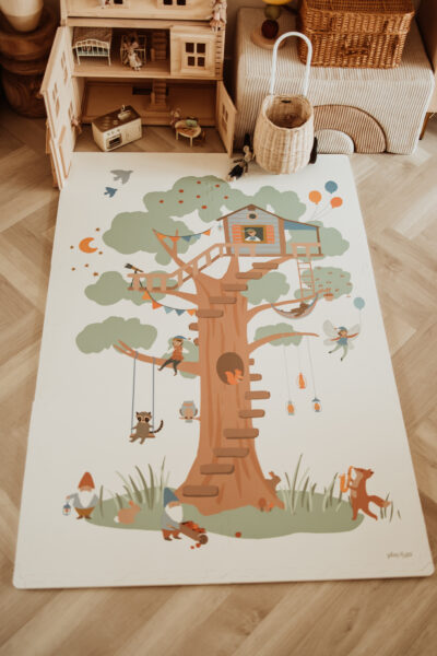 Tappetino in schiuma, casetta e scatola – Treehouse