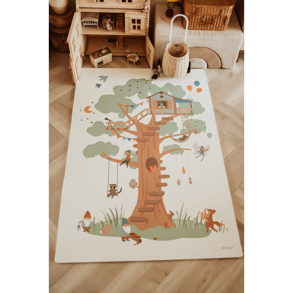 Tappetino in schiuma, casetta e scatola – Treehouse