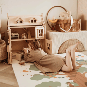 Tappetino in schiuma, casetta e scatola – Treehouse