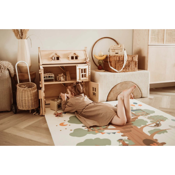 Tappetino in schiuma, casetta e scatola – Treehouse