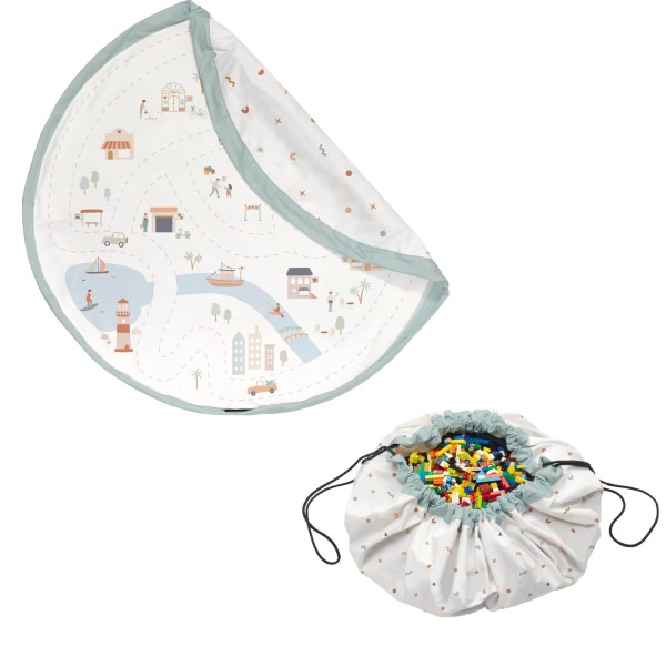 Tappetino da gioco e borsa porta giocattoli – mappa della città