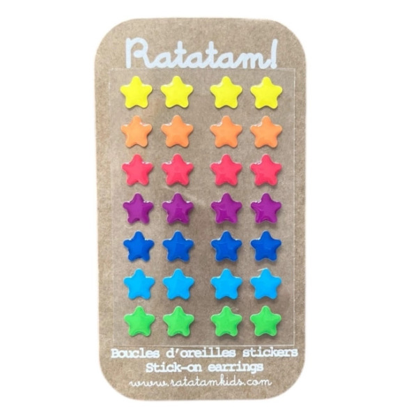 Set di 14 paia di orecchini autoadesivi STARS