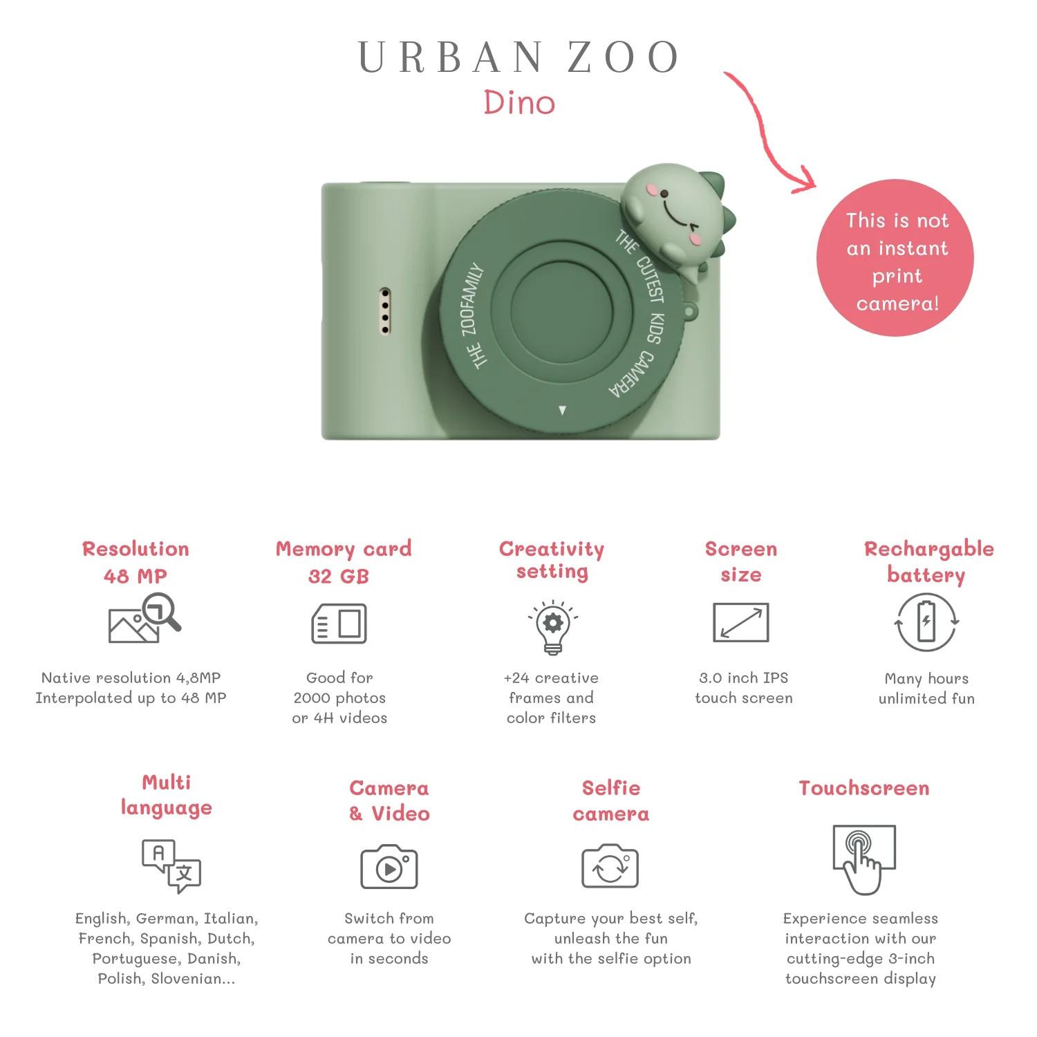 Fotocamera per bambini Urban Zoo