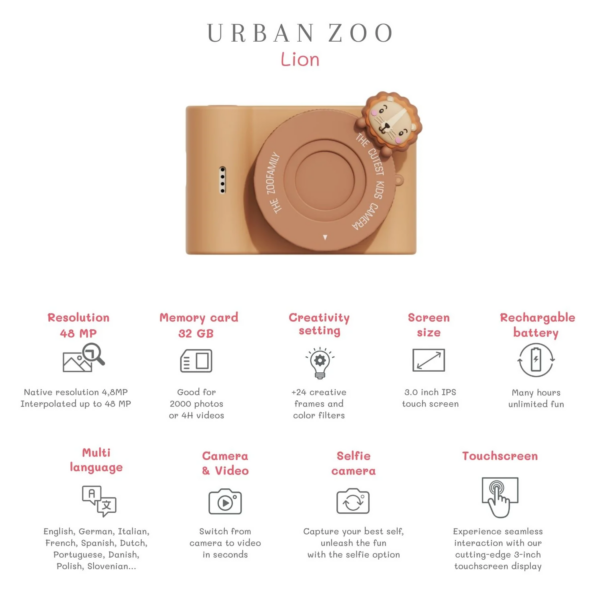 Fotocamera per bambini Urban Zoo