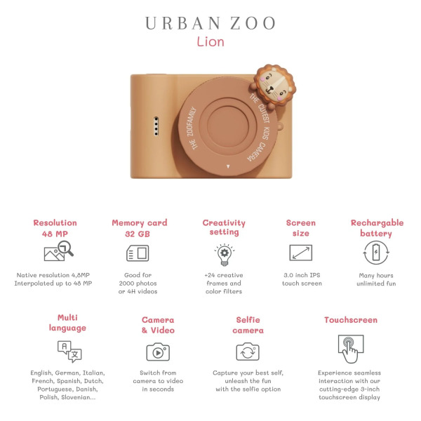 Fotocamera per bambini Urban Zoo
