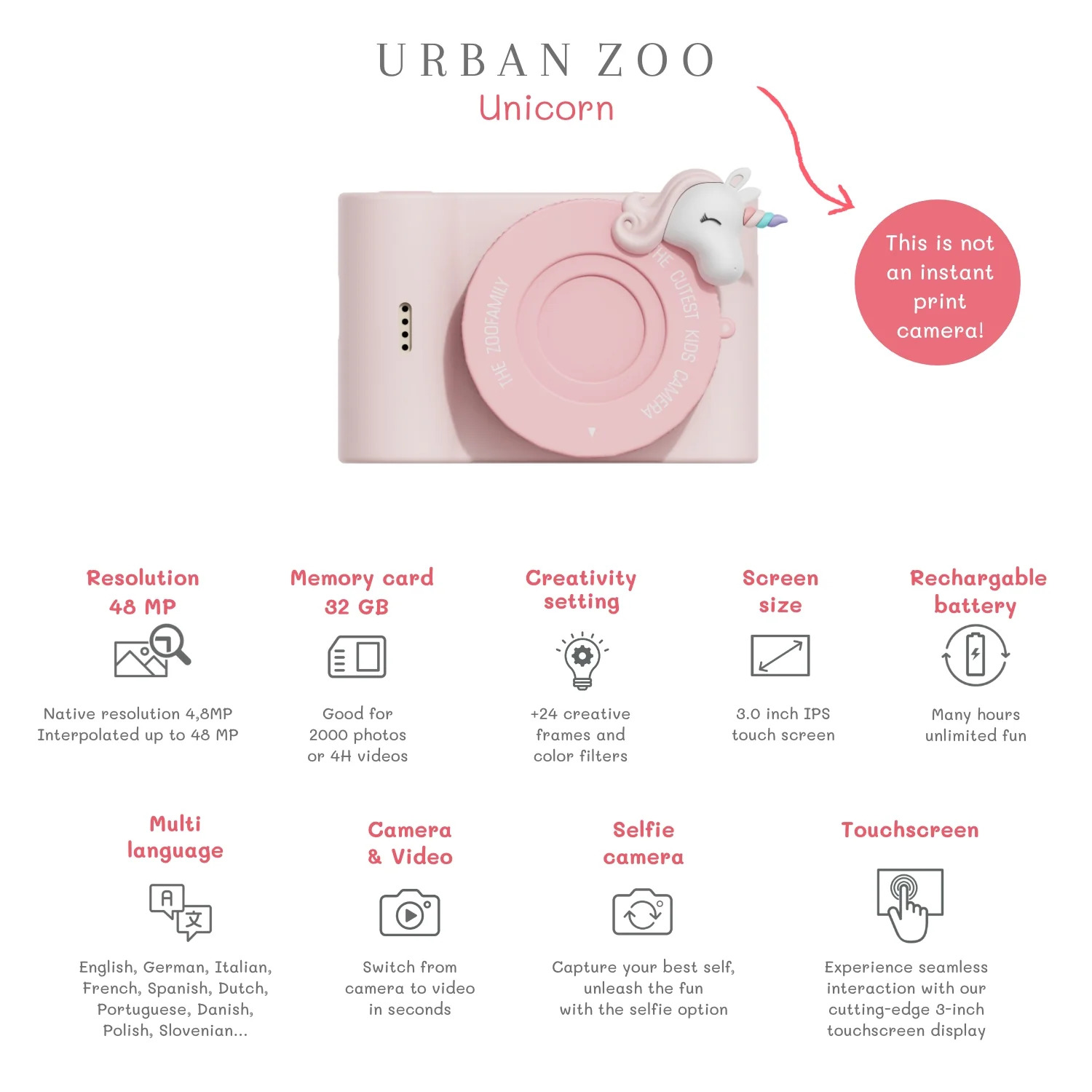 Fotocamera per bambini Urban Zoo