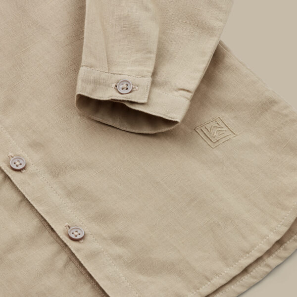 Camicia alla coreana in lino Austin