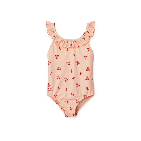 Costume intero da bagno con volant