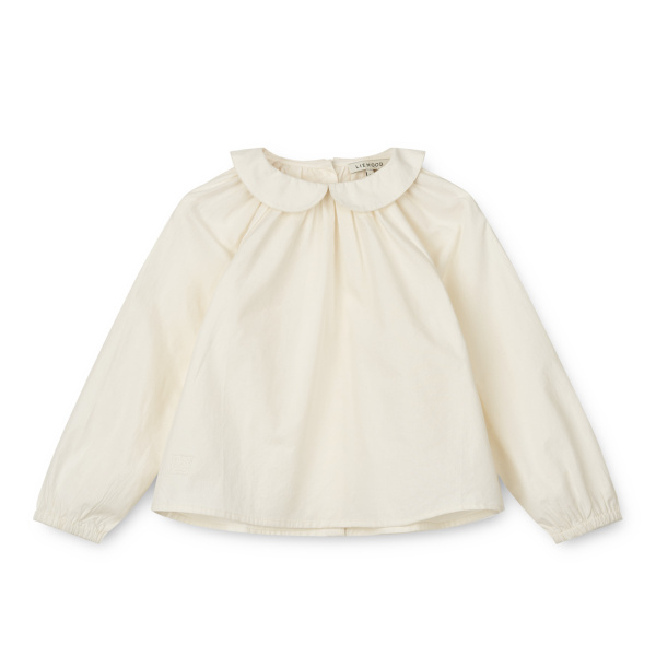 Camicia in cotone con maniche a sbuffo