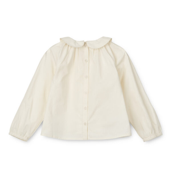 Camicia in cotone con maniche a sbuffo